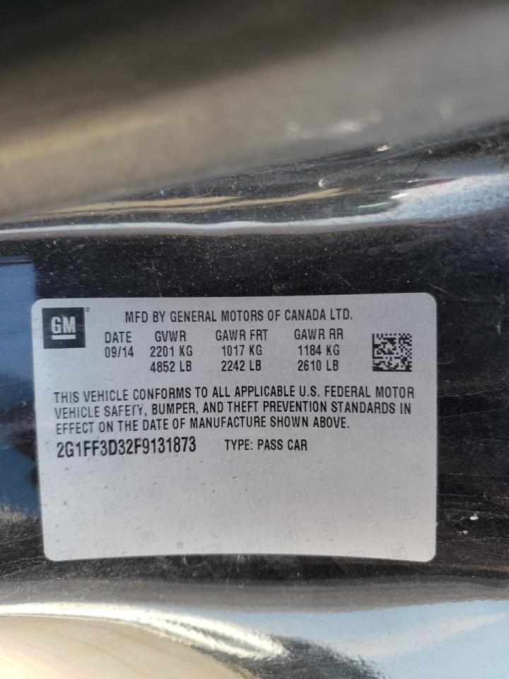 Photo 10 from auction – 2015 CHEVROLET CAMARO LT with VIN 2G1FF3D32F9131873