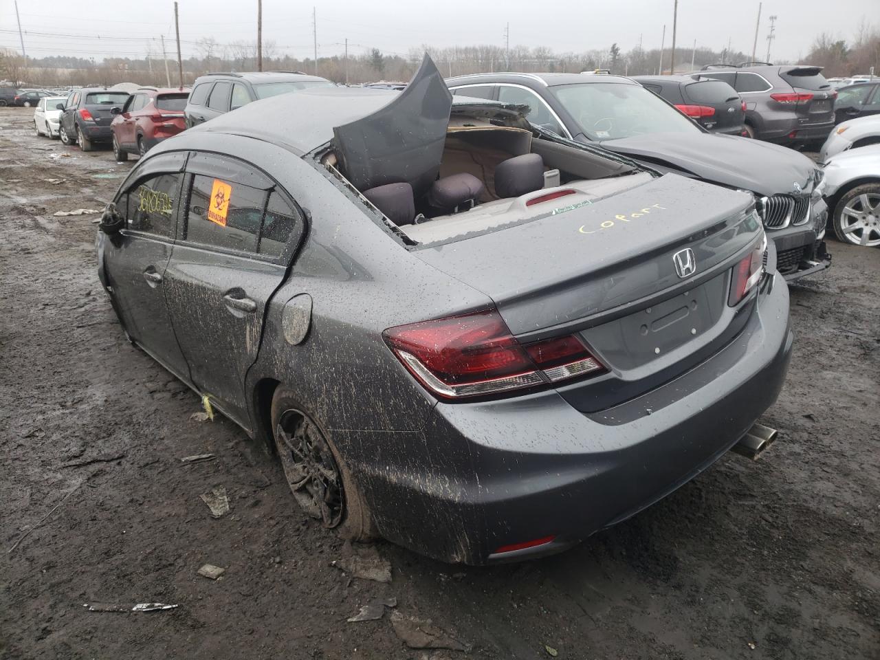 Photo 3 from auction – 2013 HONDA CIVIC LX with VIN 19XFB2F53DE216473