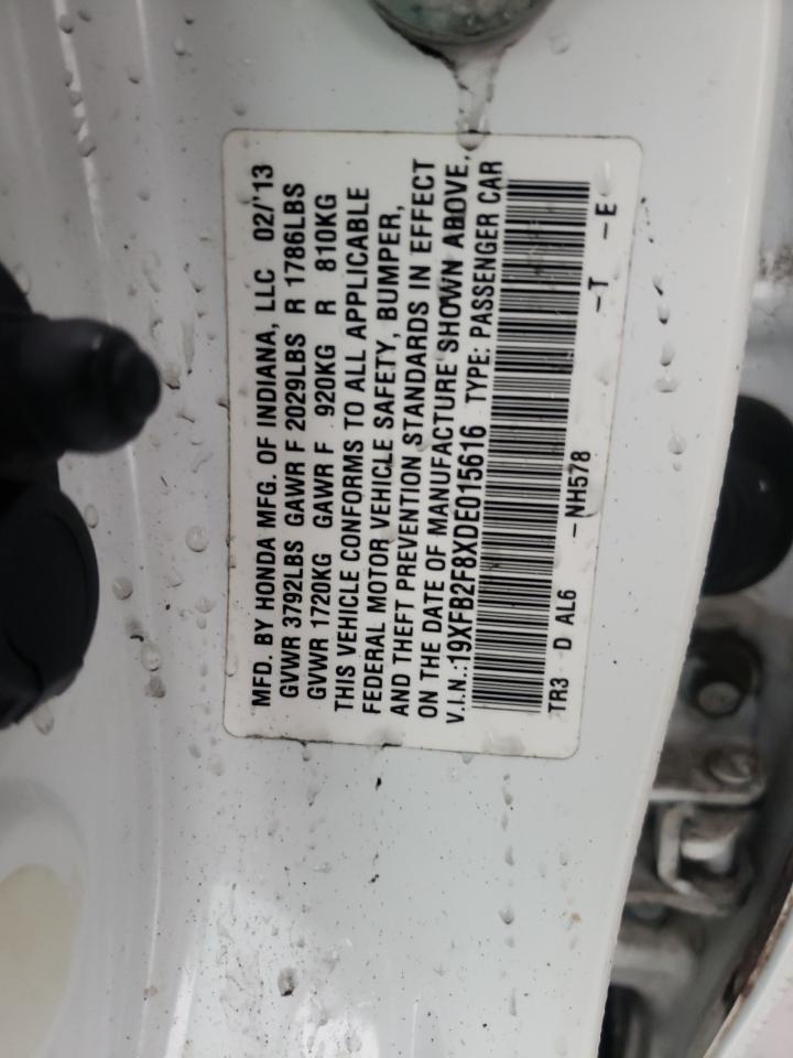 Photo 10 from auction – 2013 HONDA CIVIC EX with VIN 19XFB2F8XDE015616