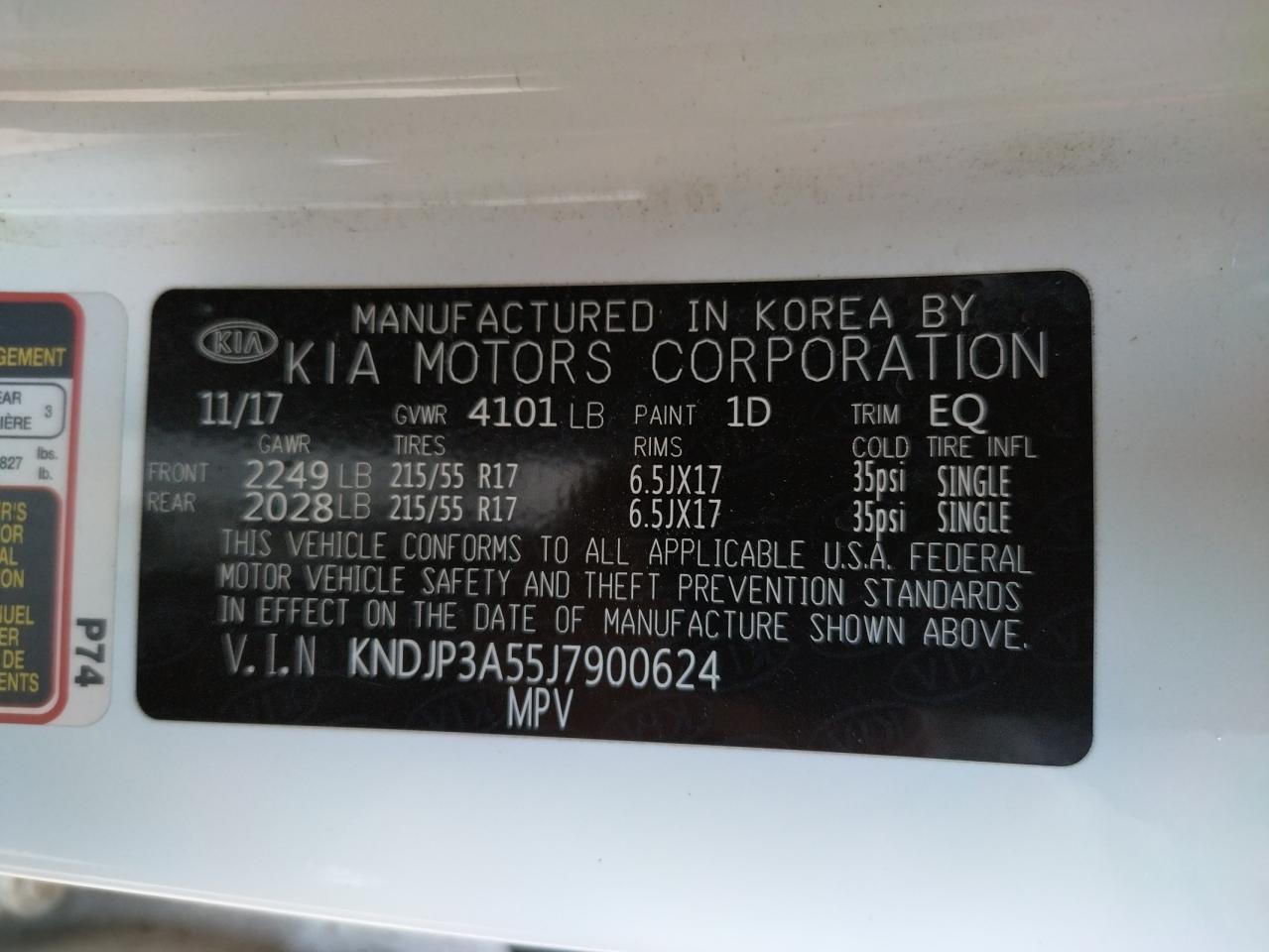 Photo 10 from auction – 2018 KIA SOUL + with VIN KNDJP3A55J7900624
