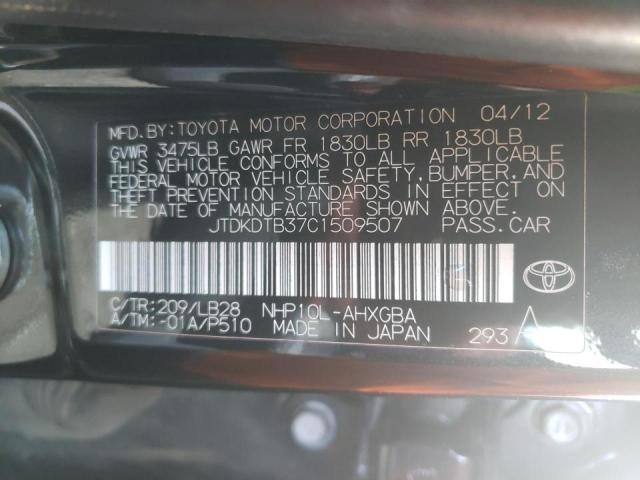 Photo 10 from auction – 2012 TOYOTA PRIUS C with VIN JTDKDTB37C1509507