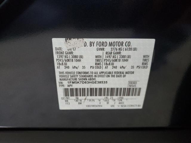 Photo 10 from auction – 2017 FORD EXPLORER X with VIN 1FM5K7D83HGE38535