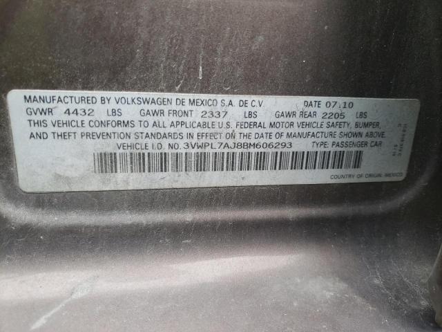 Photo 10 from auction – 2011 VOLKSWAGEN JETTA TDI with VIN 3VWPL7AJ8BM606293