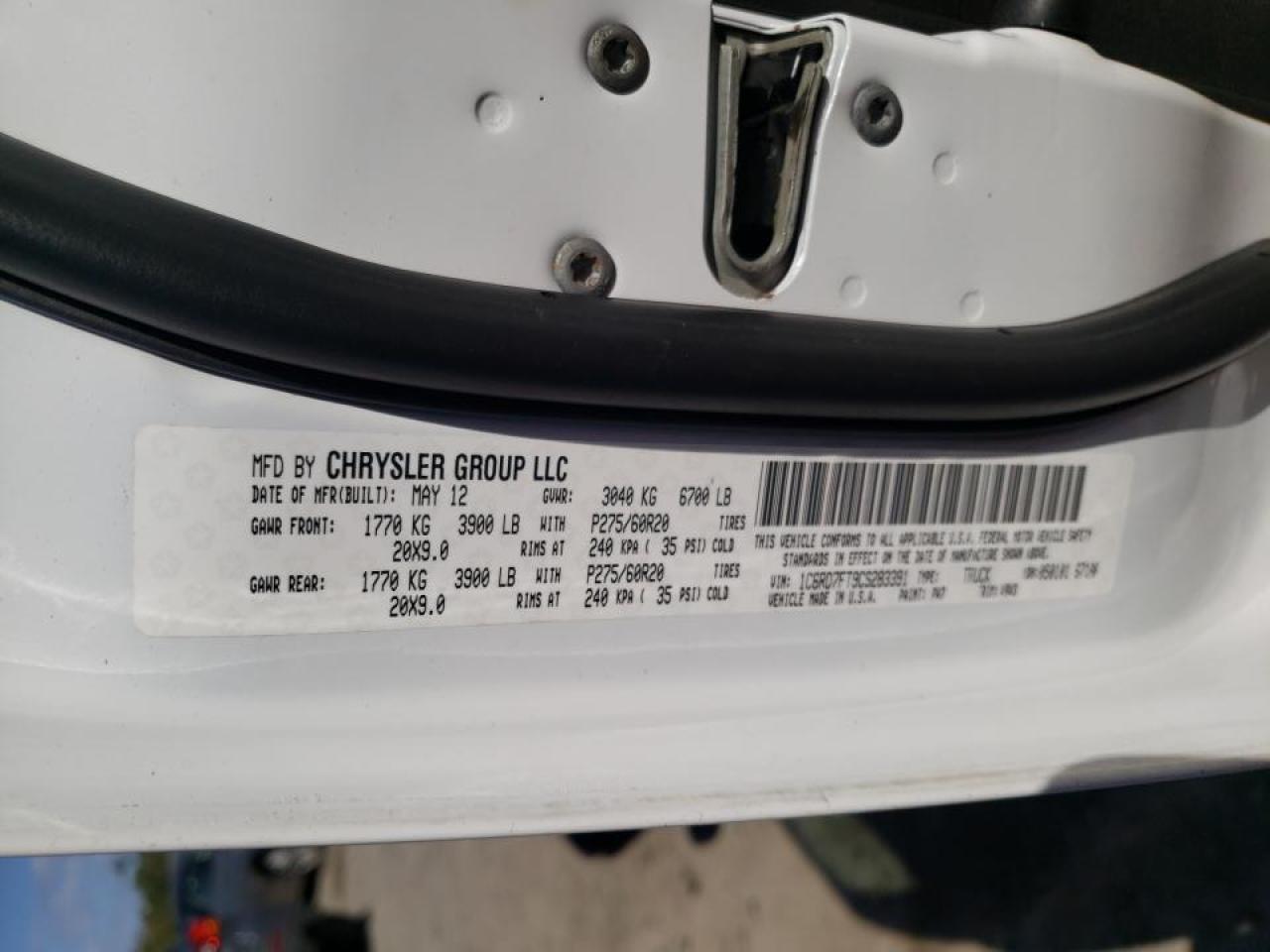 Photo 10 from auction – 2012 DODGE RAM 1500 S with VIN 1C6RD7FT9CS283391