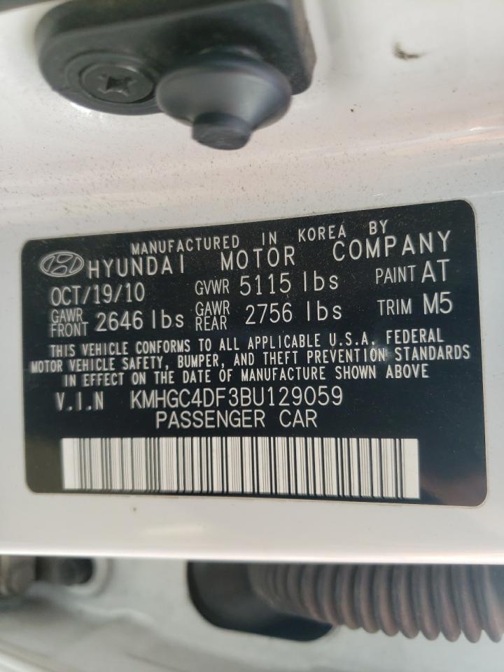 Photo 10 from auction – 2011 HYUNDAI GENESIS 4. with VIN KMHGC4DF3BU129059