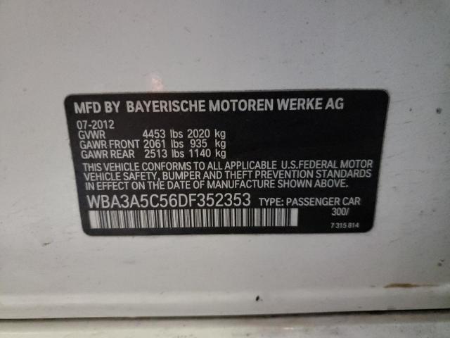 Photo 10 from auction – 2013 BMW 328 I with VIN WBA3A5C56DF352353