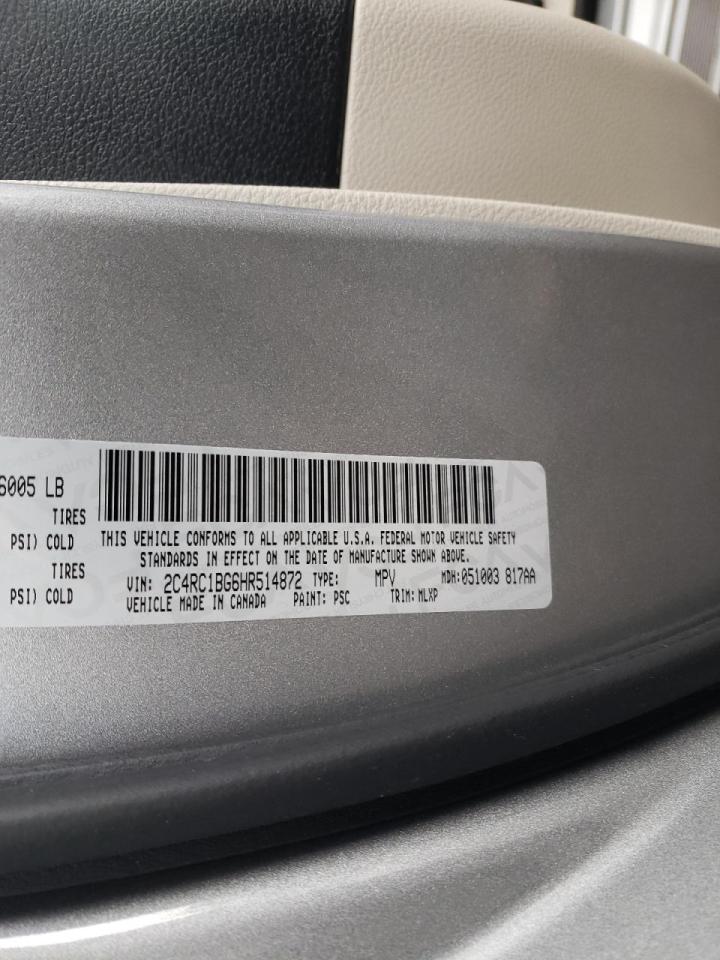 Photo 10 from auction – 2017 CHRYSLER PACIFICA T with VIN 2C4RC1BG6HR514872