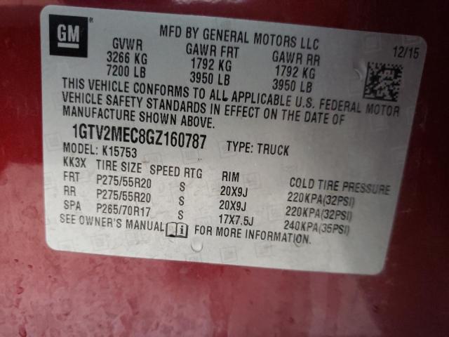 Photo 10 from auction – 2016 GMC SIERRA K15 with VIN 1GTV2MEC8GZ160787