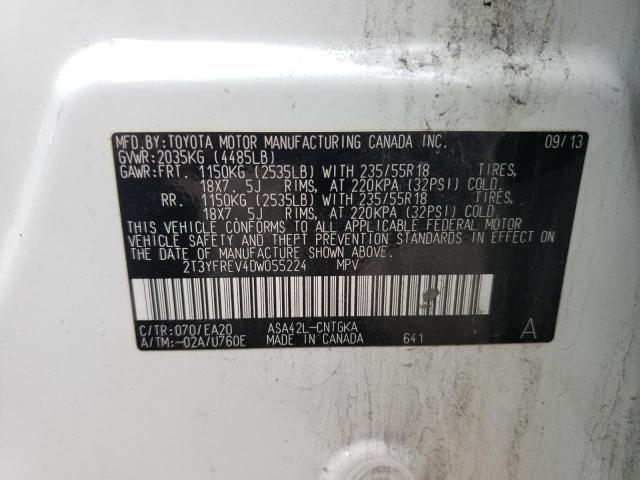 Photo 10 from auction – 2013 TOYOTA RAV4 LIMIT with VIN 2T3YFREV4DW055224