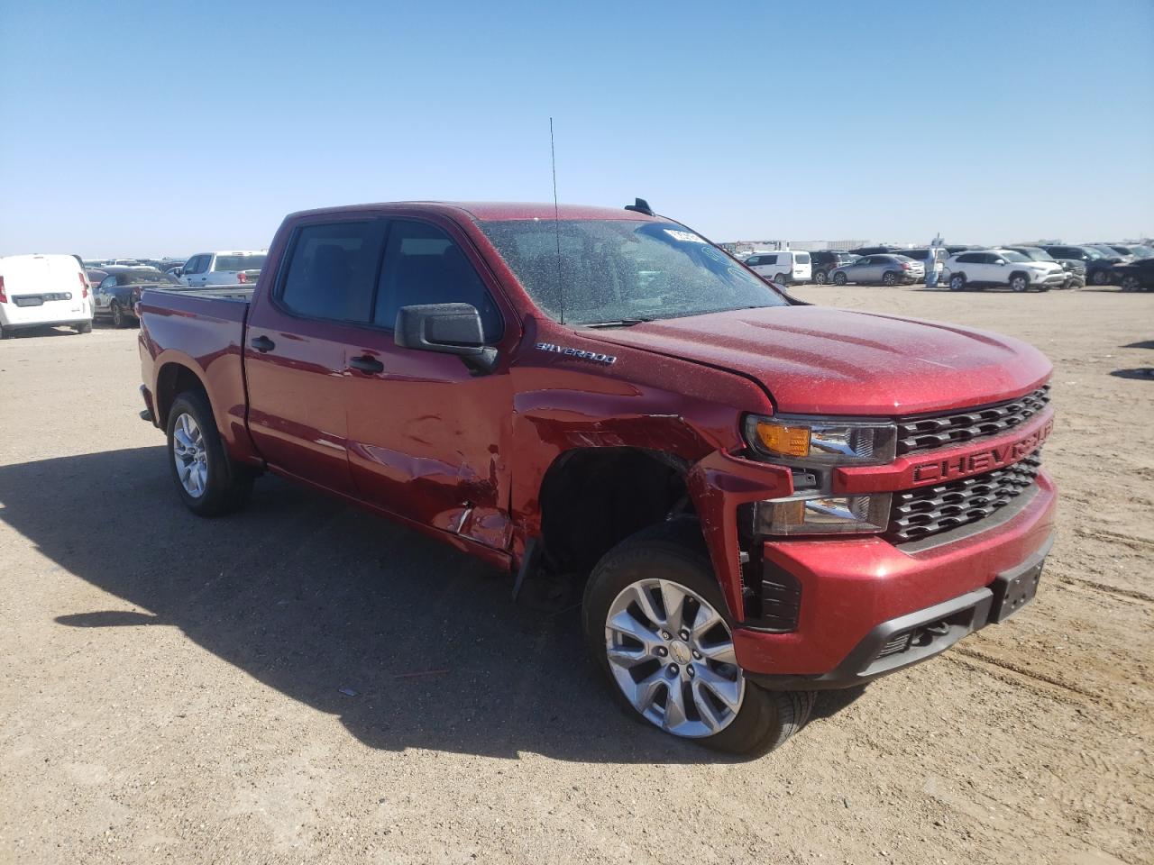 CHEVROLET SILVERADO 2021 with VIN 3GCPWBEH1MG173132 - Photo from auction