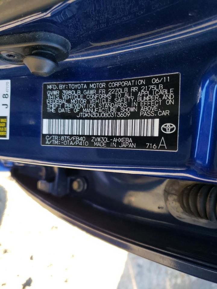 Photo 10 from auction – 2011 TOYOTA PRIUS with VIN JTDKN3DU0B0313609