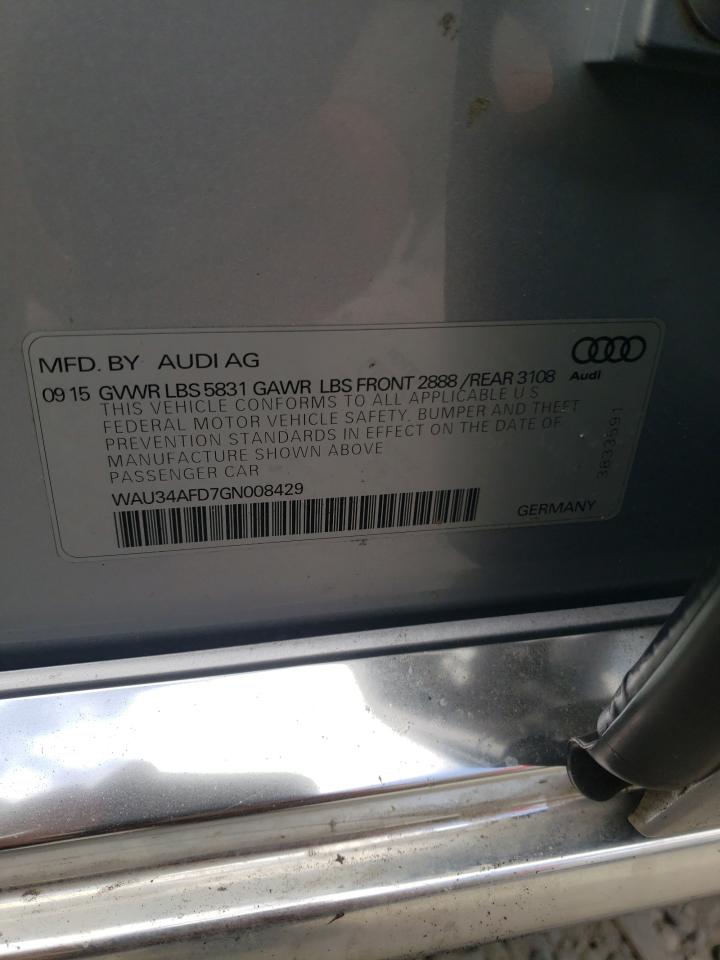 Photo 10 from auction – 2016 AUDI A8 L QUATT with VIN WAU34AFD7GN008429