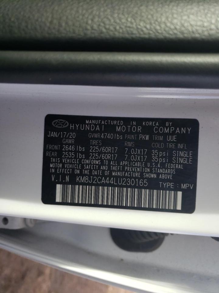 Photo 10 from auction – 2020 HYUNDAI TUCSON SE with VIN KM8J2CA44LU230165