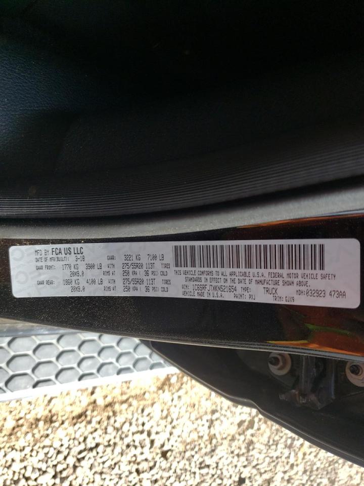Photo 10 from auction – 2019 RAM 1500 LARAM with VIN 1C6SRFJTXKN521654