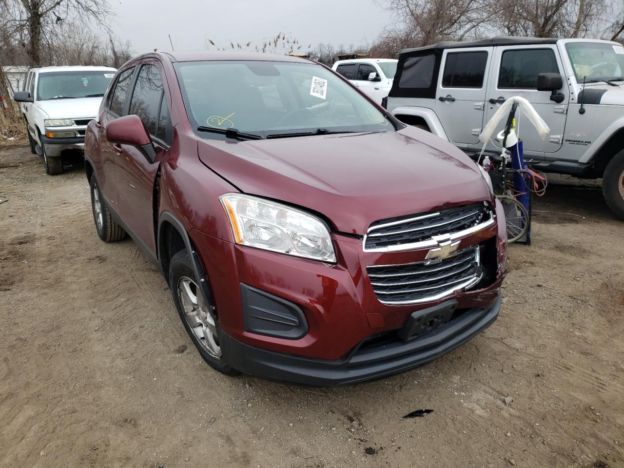 CHEVROLET TRAX LS 2016 with VIN 3GNCJNSB1GL159118 - Photo from auction