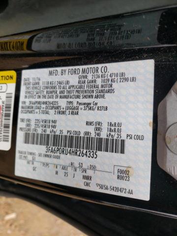 Photo 10 from auction – 2017 FORD FUSION TIT with VIN 3FA6P0RU4HR264335