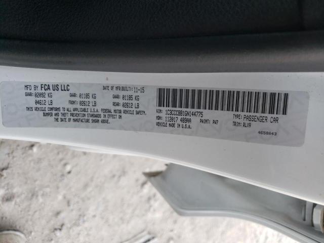 Photo 10 from auction – 2016 CHRYSLER 200 S with VIN 1C3CCCBB1GN144775