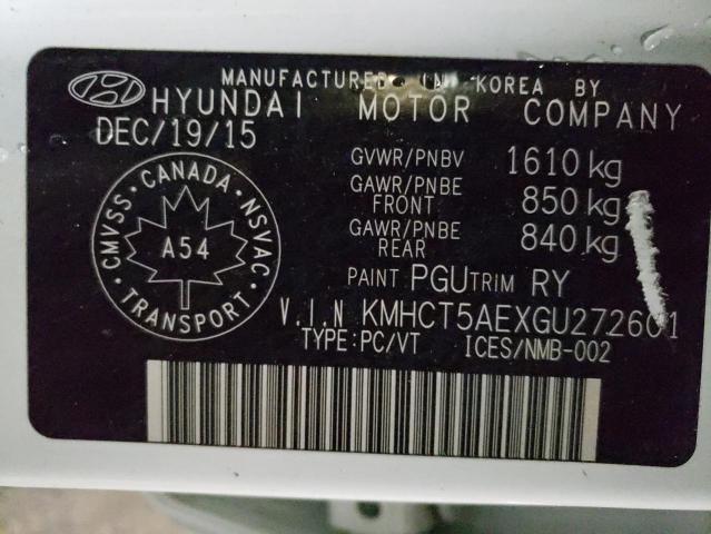 Photo 10 from auction – 2016 HYUNDAI ACCENT SE with VIN KMHCT5AEXGU272601