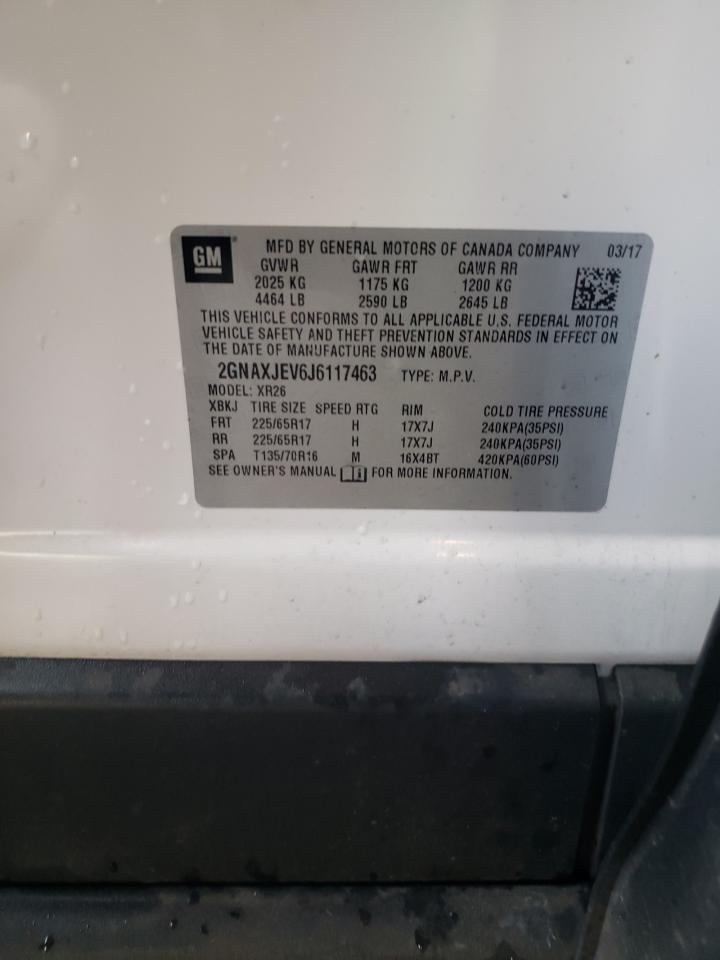 Photo 10 from auction – 2018 CHEVROLET EQUINOX LT with VIN 2GNAXJEV6J6117463