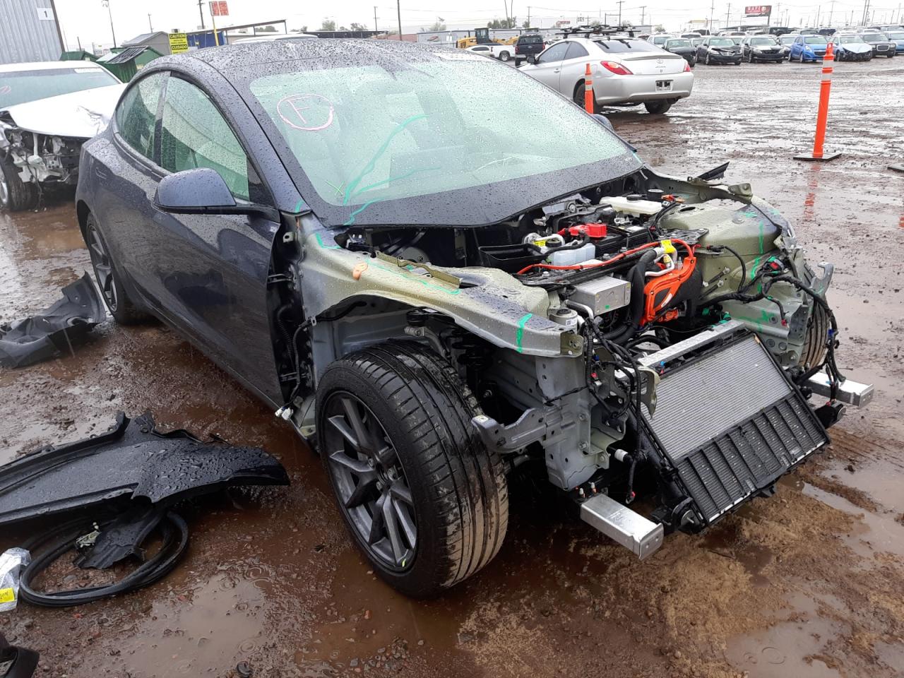 TESLA MODEL 3 2021 with VIN 5YJ3E1EA0MF093308 - Photo from auction
