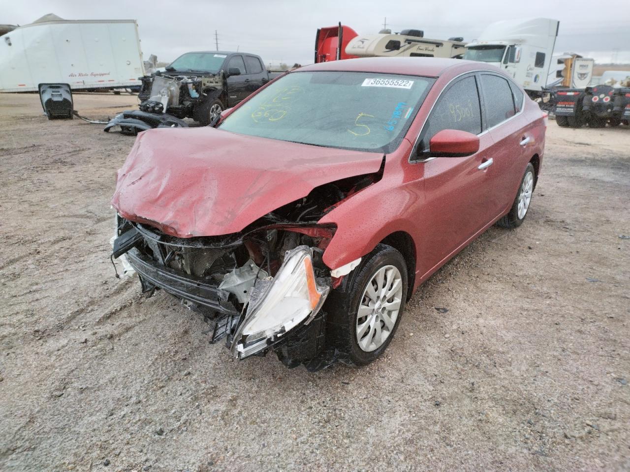 Photo 2 from auction – 2015 NISSAN SENTRA S with VIN 3N1AB7AP4FL657899