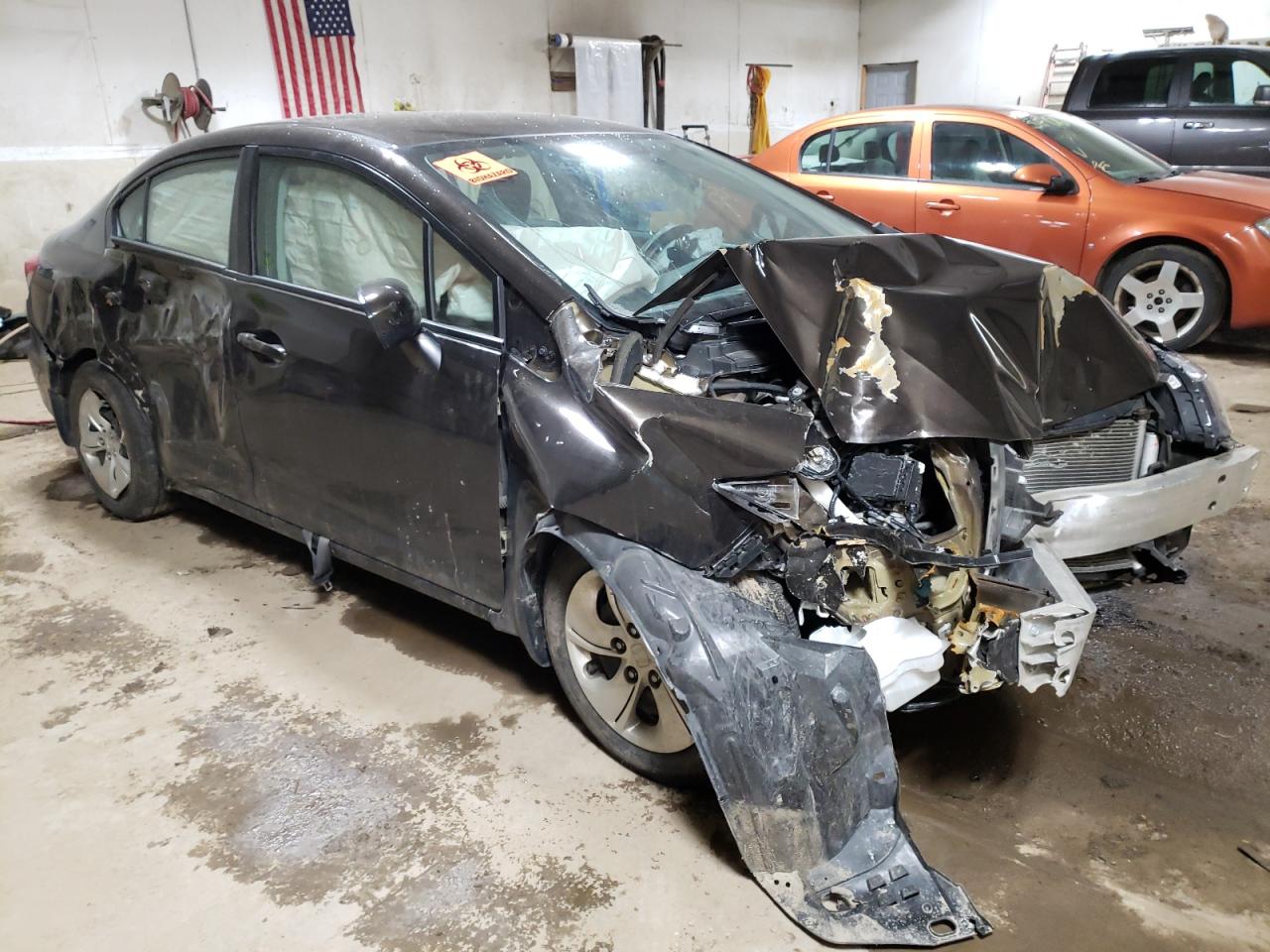 HONDA CIVIC LX 2014 with VIN 2HGFB2F57EH537701 - Photo from auction