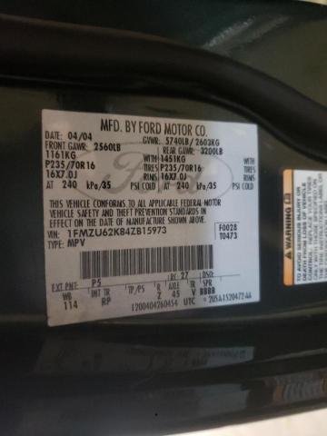 Photo 10 from auction – 2004 FORD EXPLORER X with VIN 1FMZU62K84ZB15973