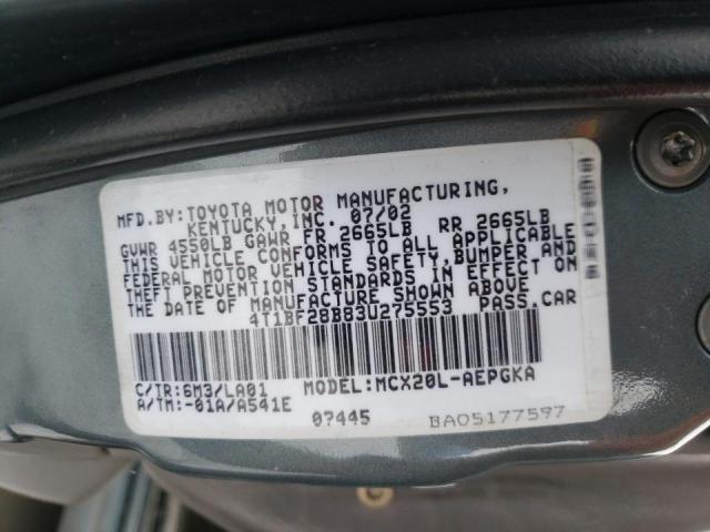 Photo 10 from auction – 2003 TOYOTA AVALON XL with VIN 4T1BF28B83U275553