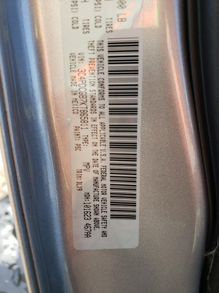 Photo 10 from auction – 2019 DODGE JOURNEY CR with VIN 3C4PDCGB7KT865811