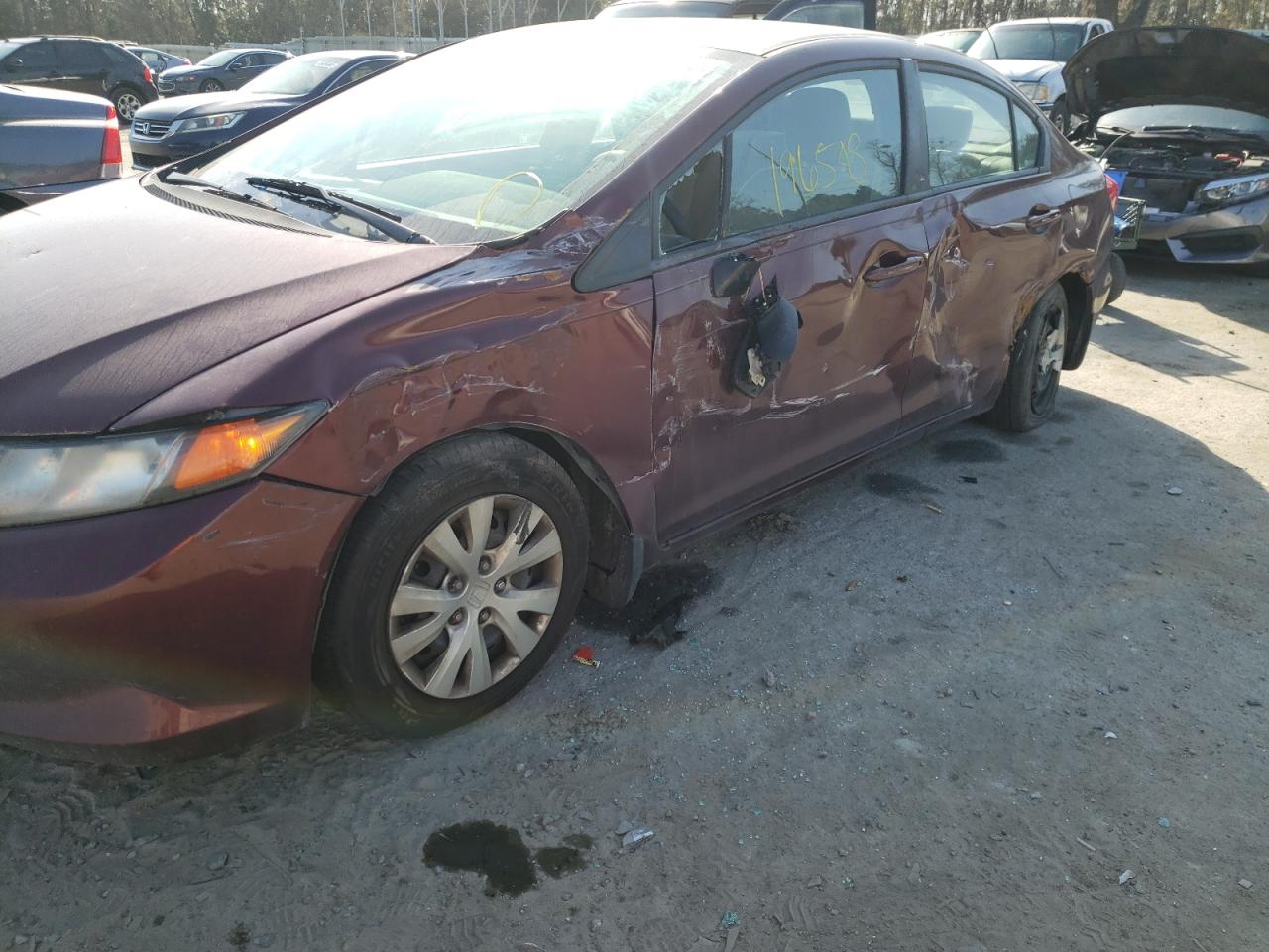 Photo 9 from auction – 2012 HONDA CIVIC LX with VIN 2HGFB2F5XCH575162