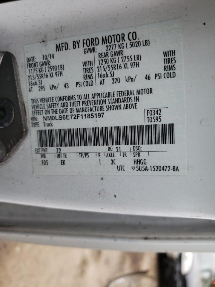 Photo 10 from auction – 2015 FORD TRANSIT CO with VIN NM0LS6E72F1185197
