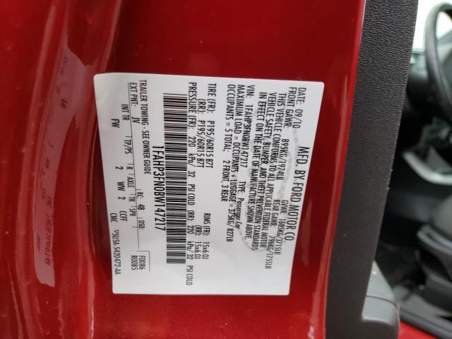 Photo 10 from auction – 2011 FORD FOCUS SE with VIN 1FAHP3FN0BW147217