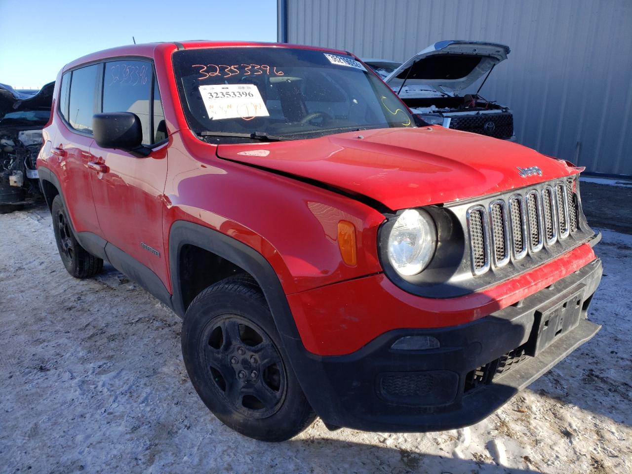 Photo 1 from auction – 2016 JEEP RENEGADE S with VIN ZACCJBAT4GPD51612