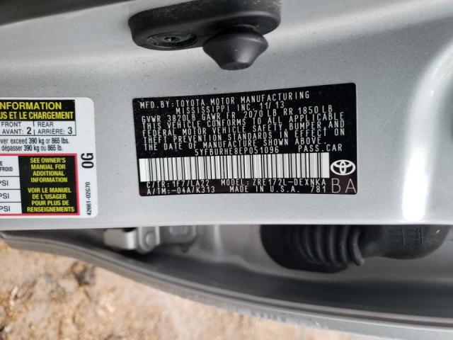 Photo 10 from auction – 2014 TOYOTA COROLLA L with VIN 5YFBURHE8EP051096