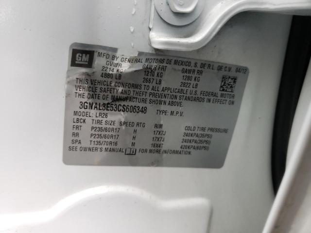Photo 10 from auction – 2012 CHEVROLET CAPTIVA SP with VIN 3GNAL3E53CS606348