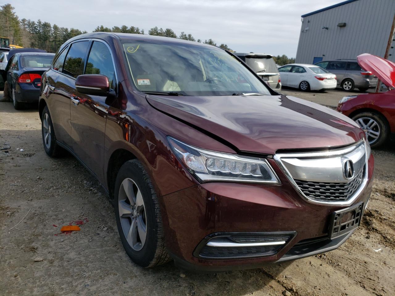 Photo 1 from auction – 2016 ACURA MDX with VIN 5FRYD4H21GB037377