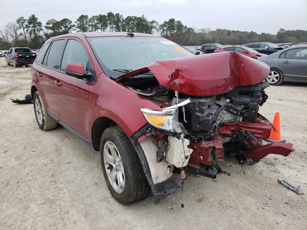 FORD EDGE SEL 2013 with VIN 2FMDK3JC7DBA90222 - Photo from auction