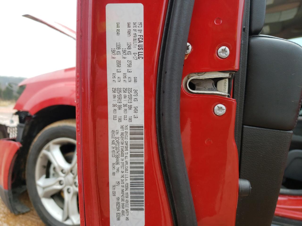 Photo 10 from auction – 2017 DODGE JOURNEY CR with VIN 3C4PDCGG7HT684406