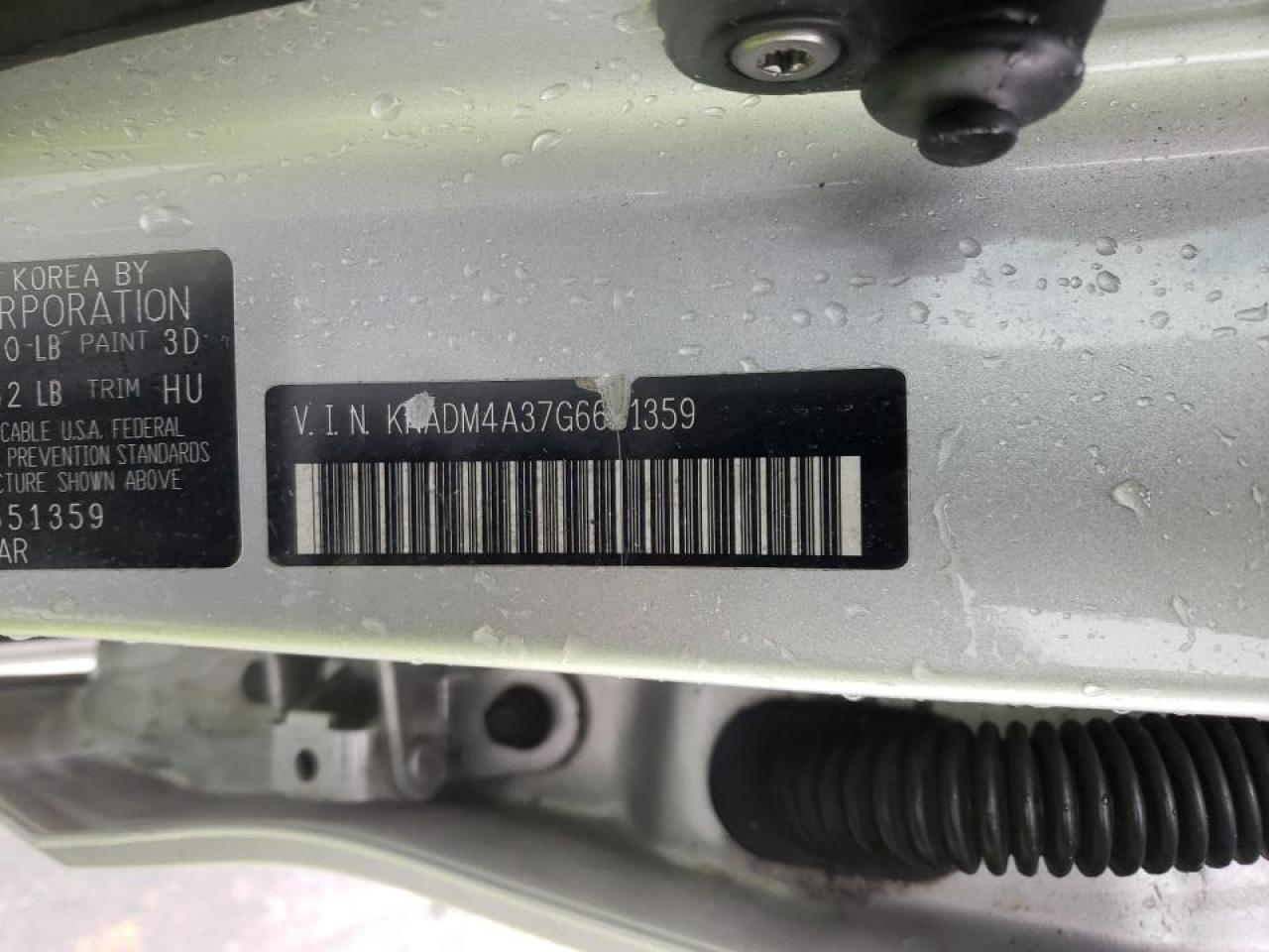 Photo 10 from auction – 2016 KIA RIO LX with VIN KNADM4A37G6651359