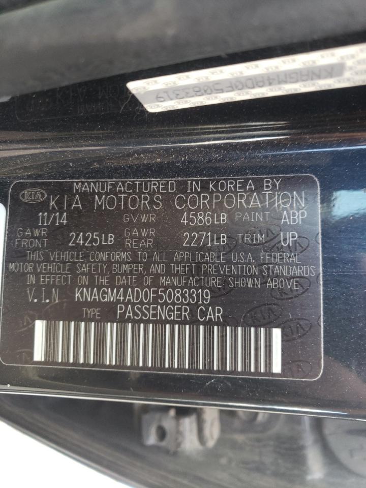 Photo 10 from auction – 2015 KIA OPTIMA HYB with VIN KNAGM4AD0F5083319