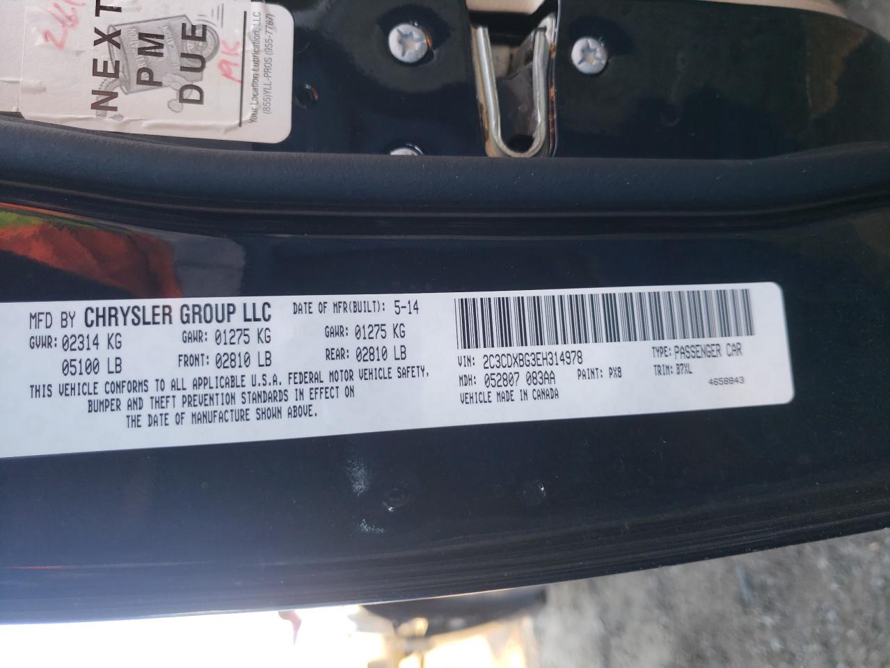 صورة رقم 10 من المزاد - 2014 DODGE CHARGER SE مع VIN 2C3CDXBG3EH314978
