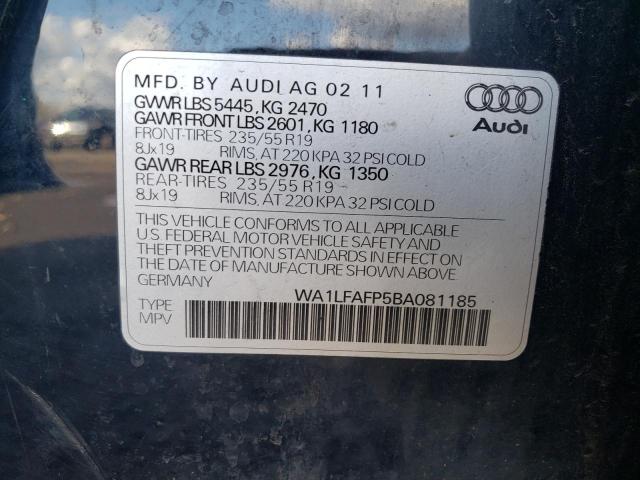 Zdjęcie 10 z aukcji – 2011 AUDI Q5 PREMIUM z VIN WA1LFAFP5BA081185