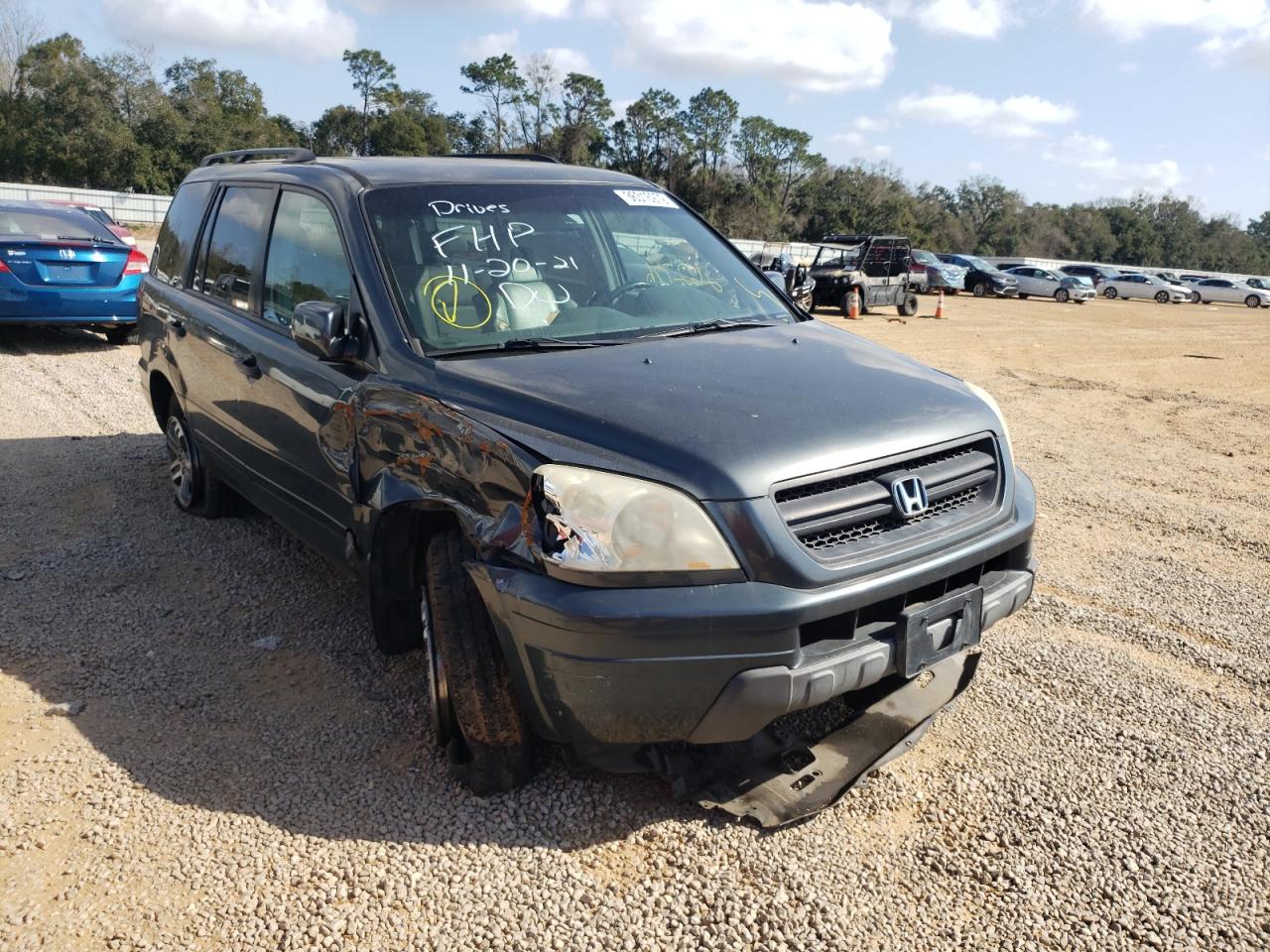 HONDA PILOT EXL 2003 with VIN 2HKYF18653H553590 - Photo from auction