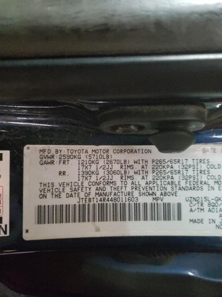 Photo 10 from auction – 2004 TOYOTA 4RUNNER SR with VIN JTEBT14R448011603
