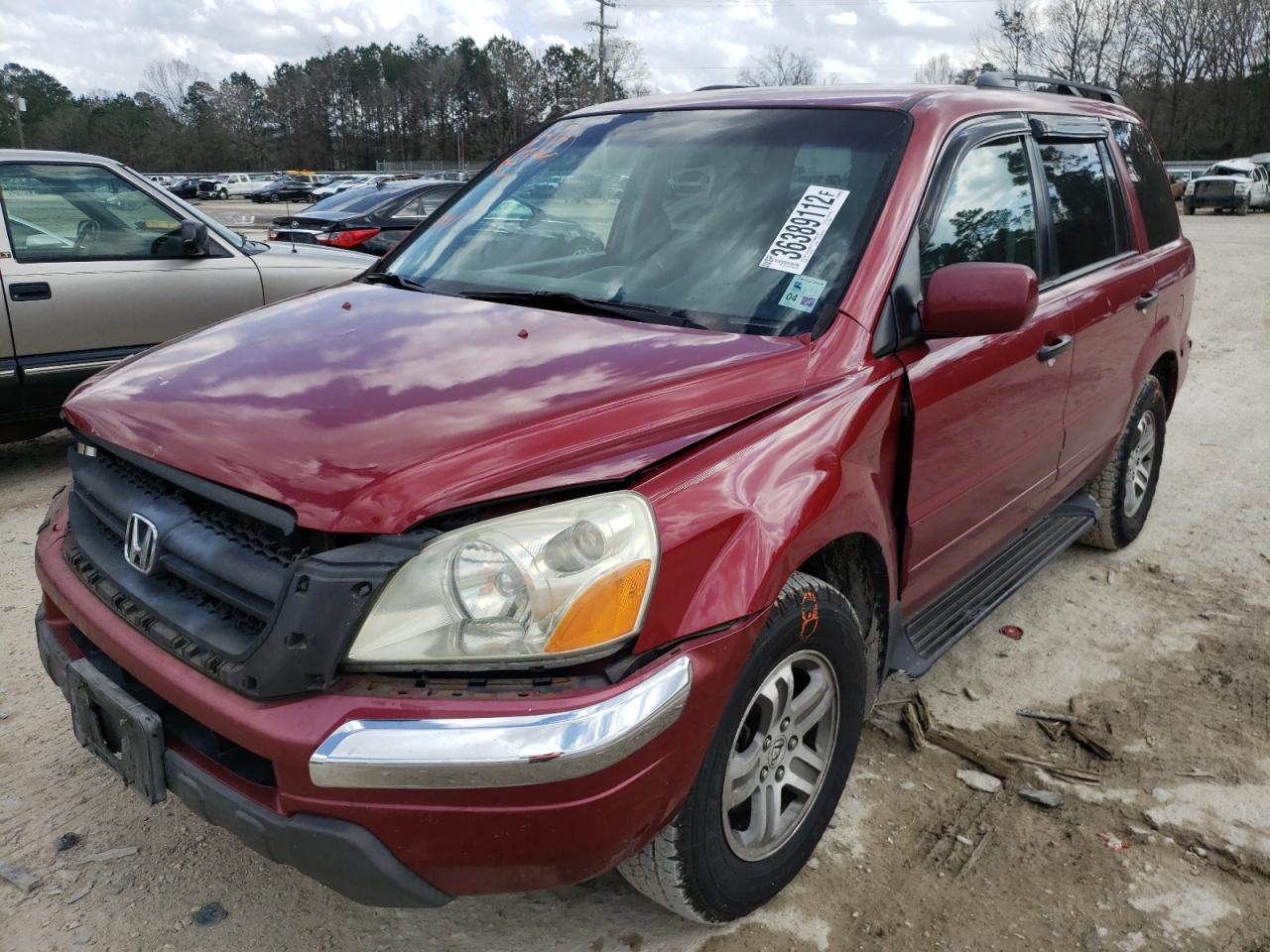 Photo 2 from auction – 2003 HONDA PILOT EXL with VIN 2HKYF18563H543240