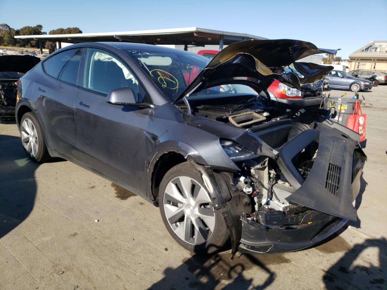 TESLA MODEL Y 2021 with VIN 5YJYGDEE4MF153465 - Photo from auction