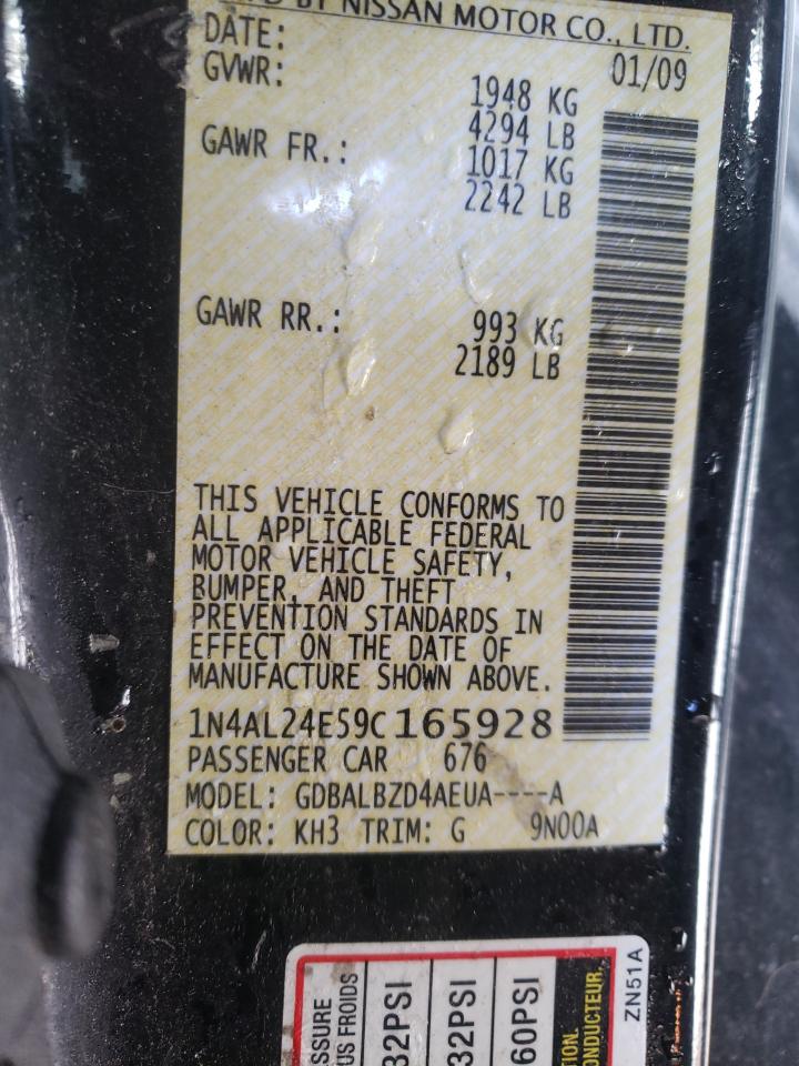 Photo 10 from auction – 2009 NISSAN ALTIMA 2.5 with VIN 1N4AL24E59C165928