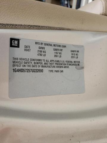 Photo 9 from auction – 2007 BUICK LUCERNE CX with VIN 1G4HD57257U222690