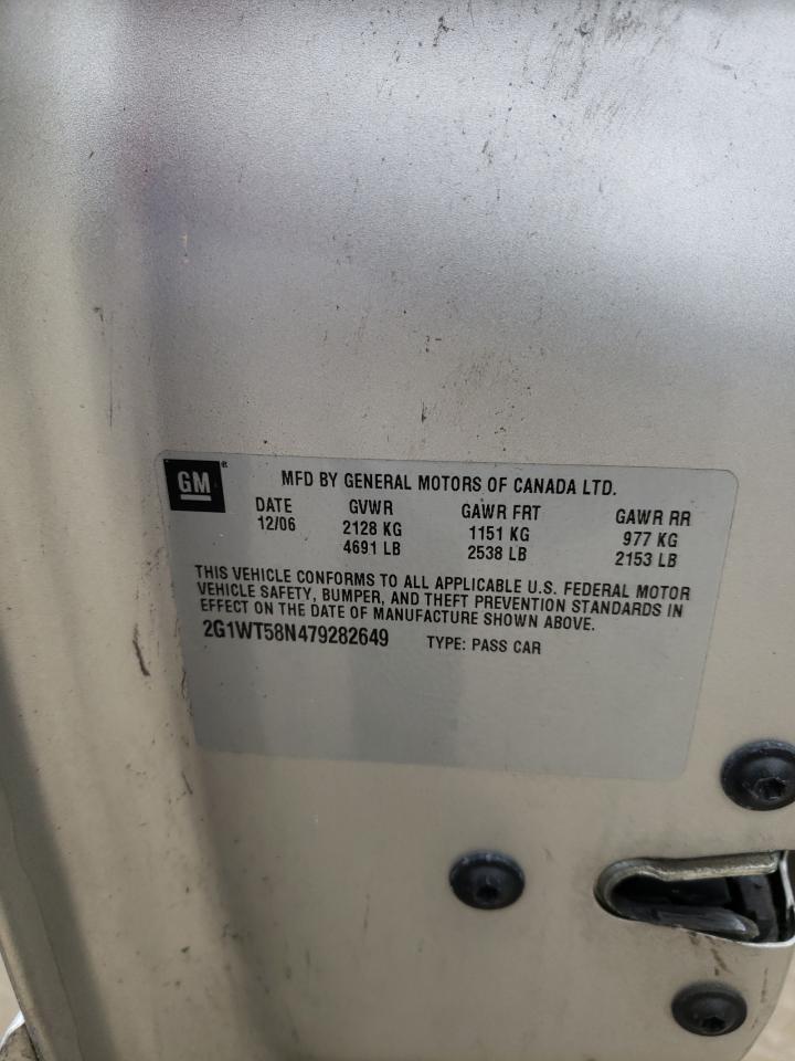 Photo 10 from auction – 2007 CHEVROLET IMPALA LT with VIN 2G1WT58N479282649