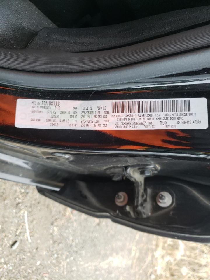 Photo 10 from auction – 2019 RAM 1500 BIG H with VIN 1C6SRFBT2KN658697